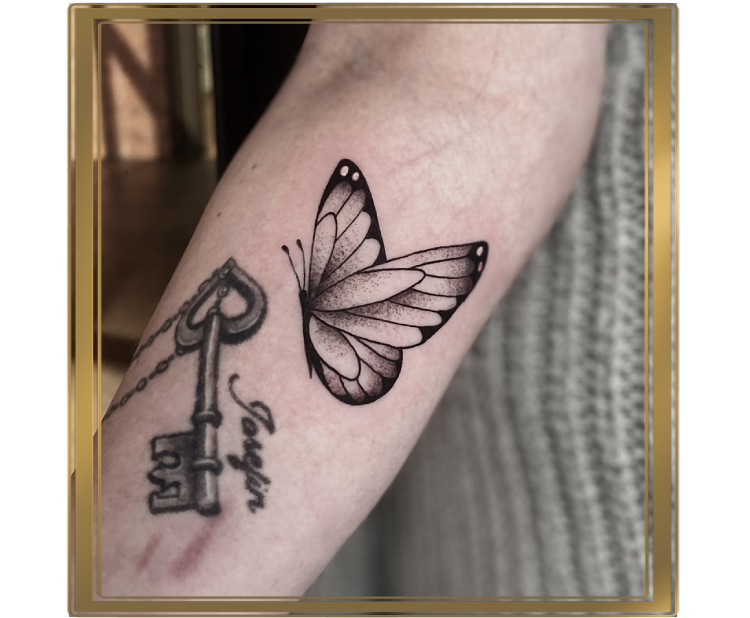 Exempel på en tatuering gjord av Johan