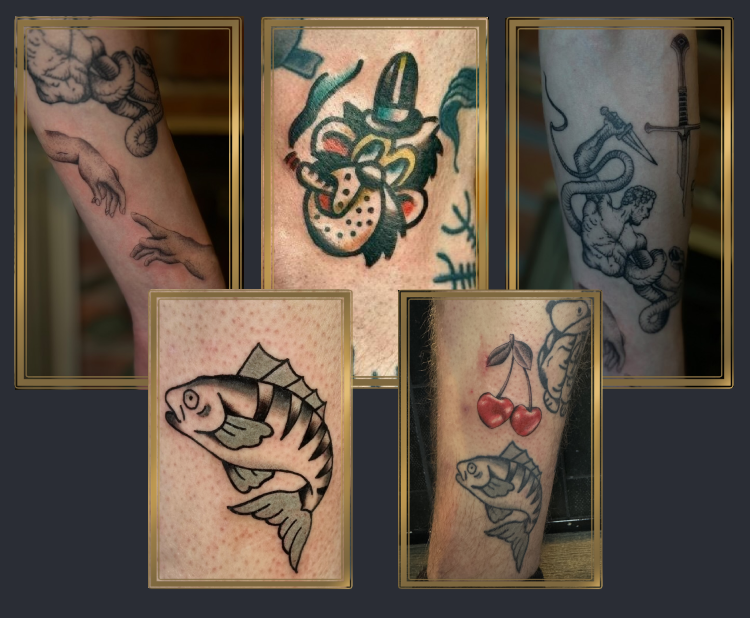 Exempel på en tatuering gjord av Johan